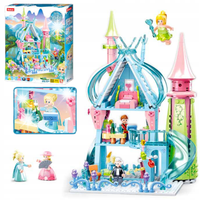 KLOCKI MAGICZNY LODOWY PAŁAC ELSY KRAINA LODU + FIGURKI + ZJEŻDŻALNIA