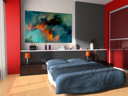 01201 Obraz na płótnie PŁOMIENIE ABSTRAKCJA na Arena.pl