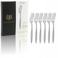 ZESTAW WIDELCZYKI DO CIASTA PRZYSTAWEK 6 os kpl ZE STALI NIERDZEWNEJ18/10