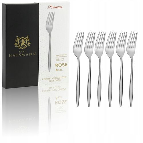 ZESTAW WIDELCZYKI DO CIASTA PRZYSTAWEK 6 os kpl ZE STALI NIERDZEWNEJ18/10 na Arena.pl