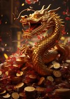 Plakat 21x29,7cm Smok Bogactwa