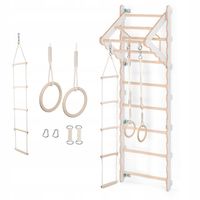 Drabinka gimnastyczna treningowa dla dzieci+Koła gimnastyczne+Drabinka lina