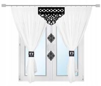 Firana nowoczesna K18 salon sypialnia lambrekin AŻUR glamur 300x150