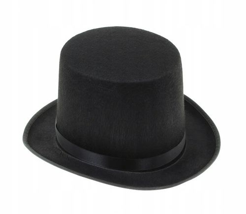 Kapelusz CYLINDER Maga magika czarny + różdżka Czarodziej Magik na Arena.pl
