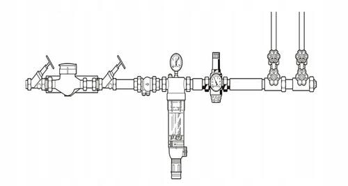 REDUKTOR CIŚNIENIA WODY MOSIĘŻNY 1" DN25 Z FILTREM I MANOMETREM 3/4 na Arena.pl