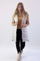 Kamizelka z kapturem Greta Beżowa 44