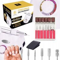FREZARKA DO PAZNOKCI MANICURE PEDICURE PROFESJONALNA ZESTAW FREZÓW MOC
