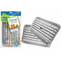 Tacki aluminiowe do grilla 34 x 22,5 x 2,5 cm prostokątne komplet 4 sztuki
