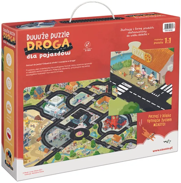 Duuuże puzzle 35 elementów. Droga dla pojazdów zdjęcie 7