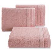Ręcznik frotte z welwetową bordiurą DAMLA 70x140 pudrowy