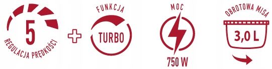 Mikser z misą obrotową MPM MMR-20Z/C 750W zdjęcie 5