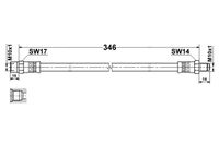 Mercedes W114 W115 Zestaw Przewodów Hamulcowych Elastycznych Gumowych