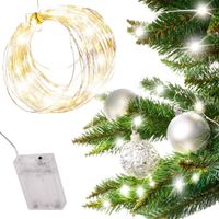 LAMPKI LED DRUCIKI DEKORACYJNE 5M 50LED CIEPŁY BIAŁY LAMPKI CHOINKOWE