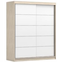 Szafa przesuwna BONO 06 160x61 SONOMA/BIAŁY półki pojemna PRODUCENT