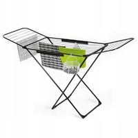 SUSZARKA na PRANIE + KOSZYK na KLAMERKI Konighoffer Vera Black 180x55x102