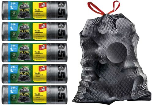 jan niezbędny worki ld magnum flex taśma 35l 15szt. - 5 op. na Arena.pl