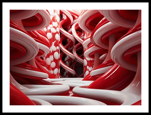 Plakat 55x40cm Czerwone Wiry na Arena.pl