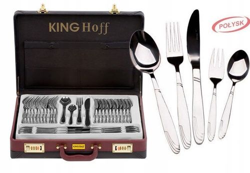Sztućce w Walizce 72 ele 12 osób Połysk KINGHoff na Arena.pl