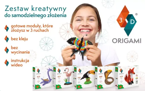 Zabawka kreatywna dla każdego - Origami 3D Pająk Skorpion 304 elementy na Arena.pl