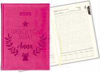 GRAWEROWANY KALENDARZ DZIENNY terminarz A5 2026 prezent na święta + imię
