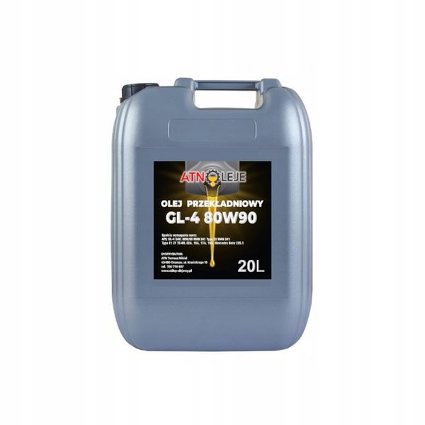 OLEJ PRZEKŁADNIOWY HIPO GL-4 80W90 20L zdjęcie 1