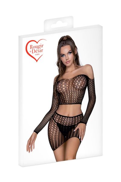 Top+Jupe Resille Se02 Noir T.u zdjęcie 3