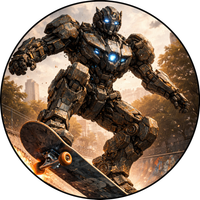 Opłatek na tort Robot Samochodowy Humanoidalny Transformers Postać