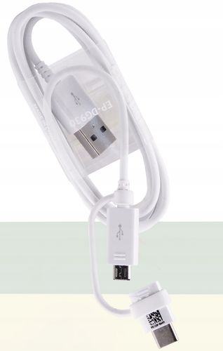 ORYGINALNY KABEL 2W1 SAMSUNG MICRO USB TYP C 1.5M na Arena.pl
