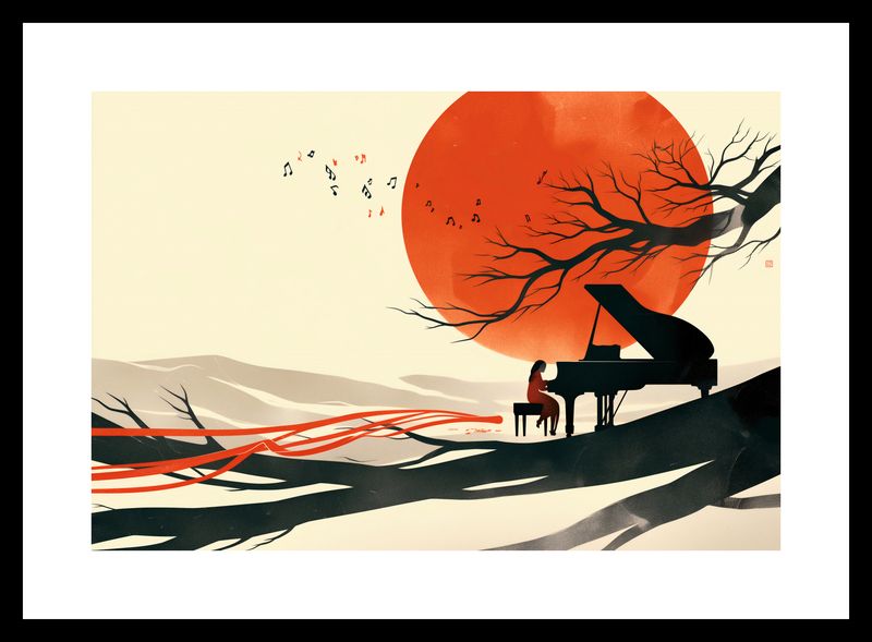 Plakat 30x20cm Pianistka zdjęcie 3