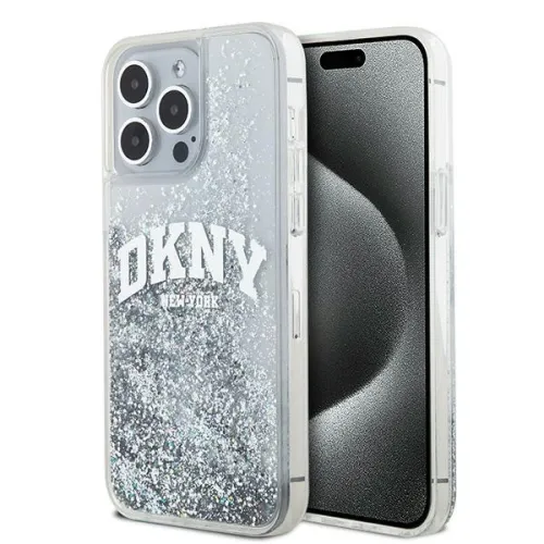 Etui DKNY Liquid Glitter Big Logo na iPhone 15 Pro Max - białe na Arena.pl