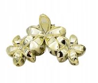 Piękna spinka klamra akrylowa trzy kwiatki hawajskie złoty 9,5cm