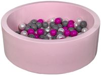 Suchy basen dla dziecka z piłeczkami 150szt różowy (perłowy, róż, szary)