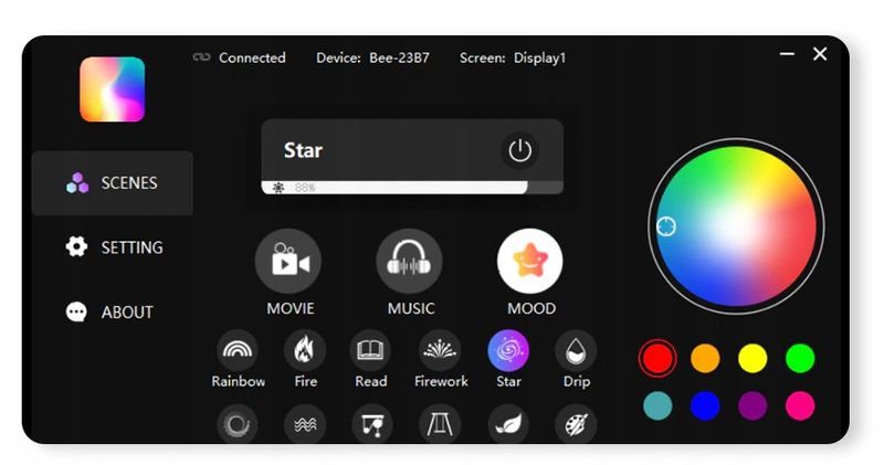 Taśma LED RGBIC PC Ambilight Synchronizacja ekranu zdjęcie 8