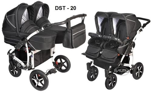 WÓZEK DLA BLIŹNIĄT DORJAN DANNY TWIN 3W1 + PRAKTYCZNE KUFERKI na Arena.pl