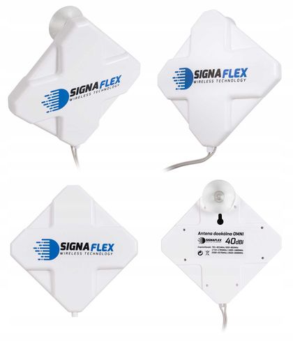 Zestaw Antena Signaflex Mini X-Cross 2X20Dbi 5M Crc9 Biała + Mapa Bts na Arena.pl