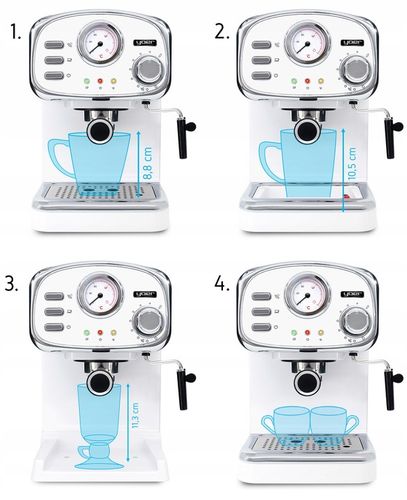 Kolbowy ekspres ciśnieniowy Yoer Breve 1100 W biały na Arena.pl