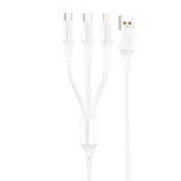 kabel 3w1 usb do usb-c / micro usb / lightning foneng xs01 , 3a, 1,2m