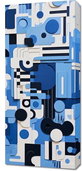 Obraz 40x90cm Niebieski Labirynt zdjęcie 1