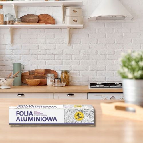 Gruba Folia aluminiowa z nożykiem Clarina 29 cm folia spożywcza BOX 1 kg na Arena.pl