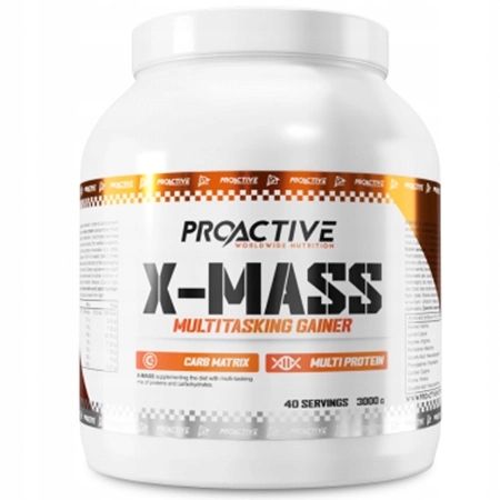 PROACTIVE X-MASS GAINER 3000G, BIAŁA CZEKOLADA Węglowodany na masę Siłownia na Arena.pl