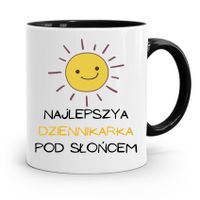 Kubek Czarny Prezent Dla Dziennikarza Reportera Z Nadrukiem Ze Zdjęciem