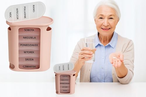 Pojemnik na leki kasetka pudełko na tabletki 7 dni 4 pory dnia na Arena.pl