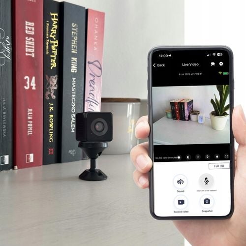 MINI KAMERA WIFI 1080P WYKRYWANIE RUCHU TRYB NOCNY PODGLĄD NA ŻYWO na Arena.pl
