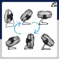 MINI WENTYLATOR WIATRAK BIURKOWY USB PRZENOŚNY STOJĄCY SAMOCHODOWY CZARNY