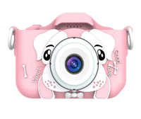 Aparat dziecięcy różowy X5 Piesek
