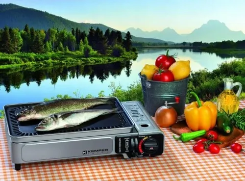 SMART PLANCHA - GRILL TURYSTYCZNY Z PŁYTĄ ŻELIWNĄ - KEMPER 104998 - 2,8KW na Arena.pl