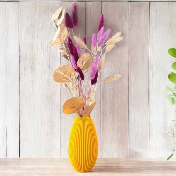 Wazon nietłukący 20 cm skandynawski Nowoczesny wazon 3D sztuczne zdjęcie 2