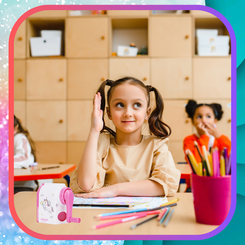 temperówka strugaczka  z pojemnikiem ręczna na korbkę nicekids różowa na Arena.pl