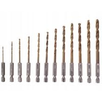 Wiertła tytanowe do metalu betonu zestaw hss 13szt KD982