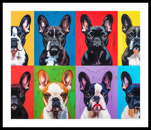Plakat 60x50cm Buldogi Francuskie na Arena.pl